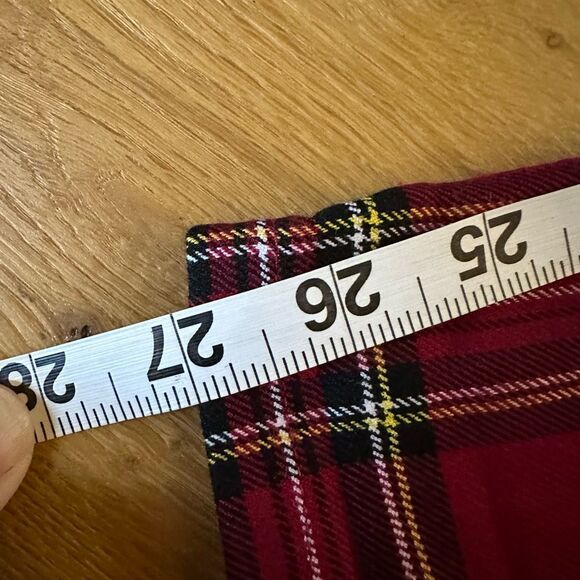 Hot topic red plaid small pants with chain - Picture 9 of 9